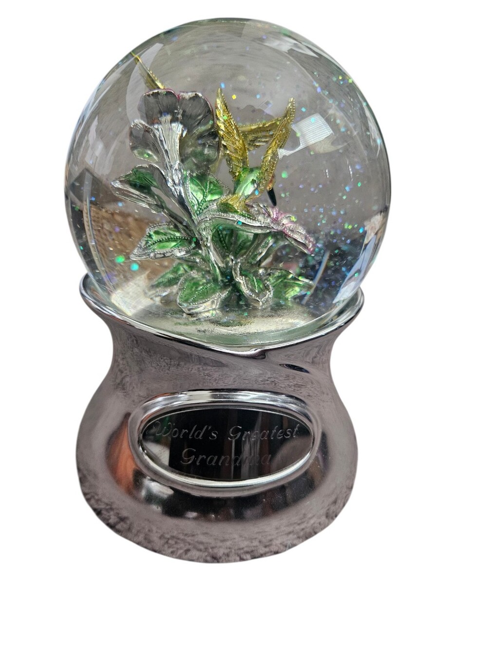 Things Remembered “World’s Greatest Grandma” Hummingbird Floral Snow Globe